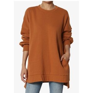 Zanana oversized crew neck sweatshirt with pockets